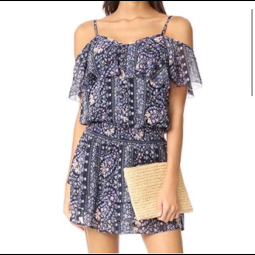 Paige Floral Ruffle Mini Dress